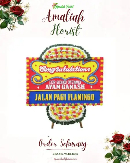 Sewa Papan Bunga Campaka Mekar